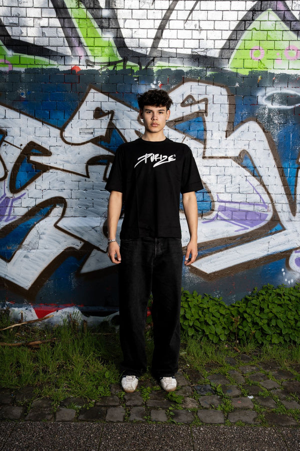 PURIZE® T-Shirt | Schwarz | bestickt